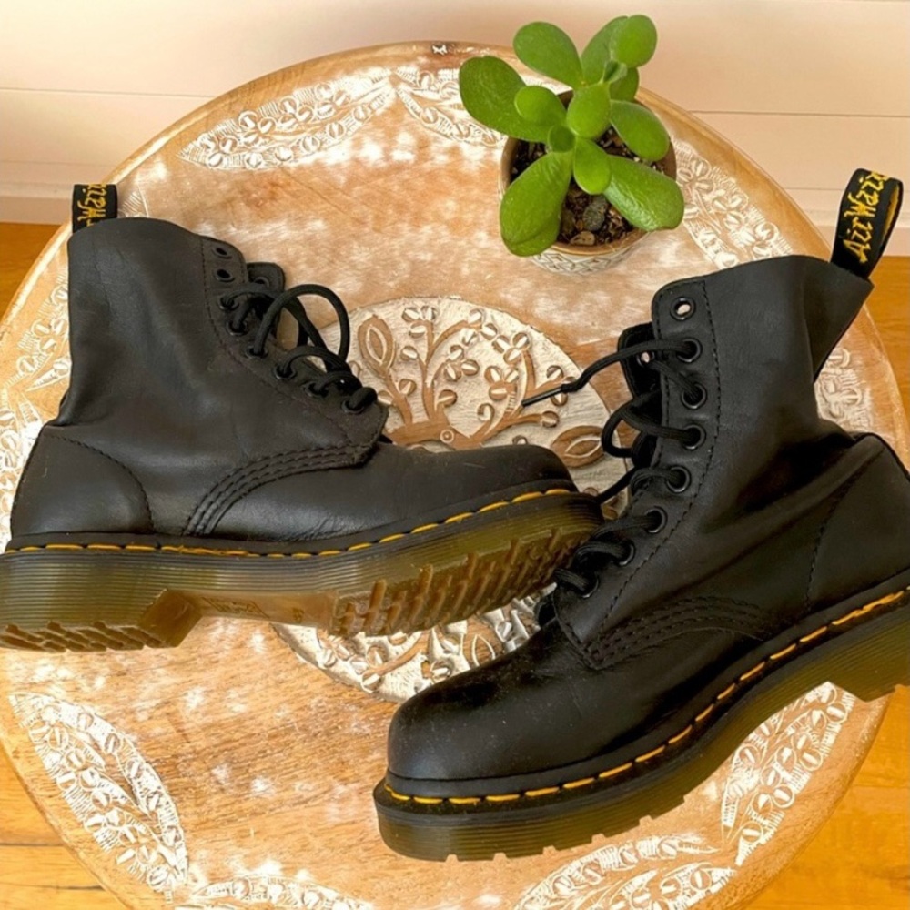 Dr. Martens Black Eropean Leather Boots